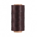 Filo di poliestere cerato marrone scuro 0,8mm per lavorazione pelle e cucito fai da te - Caffè (Modello 45)