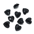 Dettaglio di strass a cuore in vetro nero sfaccettato per artigianato fai-da-te e nail art - Nero (21 Stile) / Confezione da 10