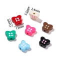Colorful 13mm butterfly acrylic beads in seven colors for DIY jewelry making - 5 Pieces / Butterfly Button