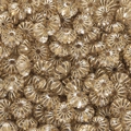 Makrodetail von kürbisförmigen Acrylperlen mit Goldfolie für DIY-Schmuckherstellung - Kürbisform (01 Stil) / 10er Pack / Transparent Gold Nachzeichnen