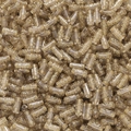 Makroaufnahme von vergoldeten Acryl-Zylinderperlen mit eingravierten Sonnenstrahl-Mustern - Zylindrischer Rohrstil (07) / 10er Pack / Transparent Gold Nachzeichnen