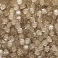 Detailansicht transparenter Acrylperlen mit eleganten goldfarbenen geometrischen Sternmustern - Quadratischer Stil (08) / 10er Pack / Transparent Gold Nachzeichnen