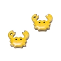 Pendentif breloque crabe jaune émaillé avec bords dorés pour création de bijoux - Crabe Jaune