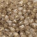 Makroaufnahme von unregelmäßigen Acrylperlen mit goldenen Vintage-Mustern für DIY-Schmuck - Vintage-Relief-Stil (09) / 10er Pack / Transparent Gold Nachzeichnen