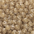 Makro-Detail von Acrylperlen mit goldenen Streifenmustern für DIY-Schmuckherstellung - Kürbisform (11款) / 10er Pack / Transparent Gold Nachzeichnen