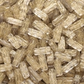 Detailansicht zylindrischer goldgefütterter Acrylperlen mit eleganter Wellenstruktur - Zylindrischer Wellenstil (12款) / 10er Pack / Transparent Gold Nachzeichnen