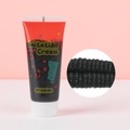 Dettaglio della texture crema nera imitazione con motivo a righe per accessori fai-da-te - 1 Pezzo / Nero