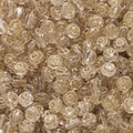 Detail von Acrylperlen mit goldener Rosengravur und Löchern für DIY-Schmuckherstellung - Rosen-Floral-Flachrund-Stil (18款) / 10er Pack / Transparent Gold Nachzeichnen