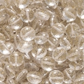 Makroaufnahme klarer Acrylperlen mit goldener Sonnenblume für DIY-Schmuckherstellung - Radiales Sonnenblumen-Design (22款) / 10er Pack