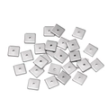 Detailed view of polished square stainless steel spacer beads for DIY jewelry making - 4mm / Steel