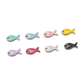 Pendentifs colorés en forme de poisson en acier inoxydable émaillé pour bijoux - Poisson Séché Mélange Aléatoire