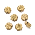 Golden stainless steel six-petal flower beads with large holes for DIY jewelry making - 3D Sunflower Design (Gold Style 06)