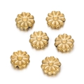 Polished gold six-petal flower spacers and clover beads for DIY jewelry making - Six-Petal 3D Floral Design (Gold Style 01) / 5 Pieces / Gold