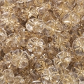 Makroaufnahme von kürbisförmigen Acrylperlen mit goldenem Kern für DIY-Schmuck - Kürbismuster Ball Stil (AC3931) / 10er Pack
