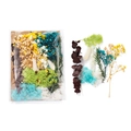 Colorful DIY dried flower assortment kit including eucalyptus and baby's breath flowers - 1 Bag / Blue Style 03