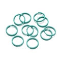 Lake blue painted double split rings for DIY jewelry and keychain assembly projects - 8mm (Inner 6.5mm) / Lake Green / 100 Pcs/Pack