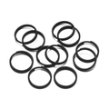 Set of 10 matte black double-loop open rings for DIY keychains and jewelry making - 8mm (Inner 6.5mm) / Black / 100 Pcs/Pack