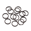 Deep brown 8mm to 10mm painted double split rings for DIY jewelry and keychains - 8mm (Inner 6.5mm) / Brown / 100 Pcs/Pack