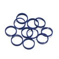 Anneaux doubles bleu mat pour la création de bijoux DIY et attaches de porte-clés - Bleu foncé