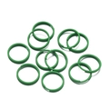 Anneaux brisés doubles laqués verts 8mm/10mm pour bijoux DIY et porte-clés - Vert foncé