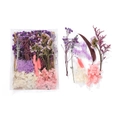 DIY dried flower kit with purple babysbreath and pink hydrangea in transparent packaging - 1 Bag / Purple Style 03