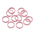 Anneaux brisés roses 8/10mm peints pour la création de bijoux DIY et de porte-clés - Rose Clair
