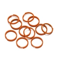 Anneaux brisés orange 8/10mm pour porte-clés DIY et fabrication de bijoux - Orange