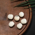 Detail view of white flower beads with dimensions 17.5mm x 19mm and 1.7mm hole - Style 01 White Flower (17.5*19mm)