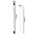 Stainless steel beading needle tool set with storage tube and dimensions 0.4mm by 262mm - 300mm Tube and 0.4x260mm Side Opening Needle