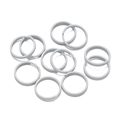 Anneaux brisés blancs de 8/10mm en fer pour bijoux DIY et porte-clés - Blanc