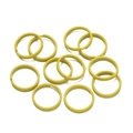 Anneaux brisés doubles de 10mm en métal jaune pour porte-clés DIY et bijoux - Jaune