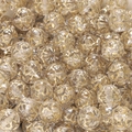 Sphärische goldene durchbrochene Acrylperle mit Blumenmuster für DIY-Schmuck - Gold Hohlkugelperle Stil (AC3931) / 10er Pack