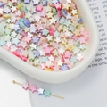 Star-shaped colorful mother of pearl beads for DIY jewelry making in ceramic tray - Small Star Style (AC4104) / 1 Strand (approx. 70 pcs, 7.5x7.5mm)