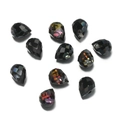 Macro shot of 6x7mm faceted teardrop crystal beads with iridescent AB coating for DIY - 6x7mm (10 Pieces/Pack, Approx. 4g) / Black Purple