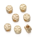 Golden star-embossed CCB spacer beads with large holes for DIY jewelry making - Star Pattern Bead (Style 1) / 5 Pieces/Pack (10mm/Hole 4.3mm) / Gold
