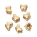 Perles d'espacement papillon dorées pour bijoux DIY avec finition métal poli - Forme de Papillon (Style 8) / 10 Pièces/Paquet (8x11mm/Trou 4,2mm) / Or