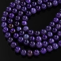 Macro shot of purple dragon vein agate beads with cracked texture for DIY jewelry - Purple Agate