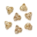 Perles d'espacement triangle nœud celtique doré pour la création de bijoux DIY - Nœud Celtique (Style 12) / 10 Pièces/Paquet (11x12mm/Trou 4,7mm) / Or