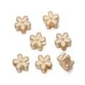 Perles d'espacement CCB en forme de fleur dorée à cinq pétales pour la création de bijoux - Forme de Fleur à Cinq Pétales (Style 15) / 10 Pièces/Paquet (10,5x12,5mm/Trou 4,7mm) / Or