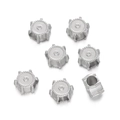 Perles d'espacement CCB argentées style industriel avec grands trous pour bijoux DIY - Forme d'Engrenage de Corde (Style 4) / 10 Pièces/Paquet (10,5x11,5mm/Trou 4,8mm) / Argent