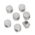Perles d'espacement CCB argentées arbre de vie à large trou pour bijoux DIY - Forme d'Arbre de Vie (Style 7) / 10 Pièces/Paquet (10mm/Trou 4,7mm) / Argent