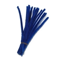 Blue high-density plush chenille stems bundle for DIY handmade crafts and creative toys - 30cm / Dark Blue