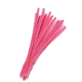 Bright pink fuzzy pipe cleaners for DIY crafts and handmade hair accessories - 30cm / Deep Pink