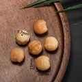 Set of 6 hand-carved Bodhi root monkey head beads for DIY jewelry making 15x16mm - Monkey Head Style