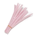 Pink plush craft pipe cleaners for DIY handmade hairbands and children's toys - 30cm / Light Pink