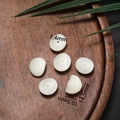 Carved Bodhi root butterfly beads for DIY jewelry making with smooth pearl finish - Sycee Style Small