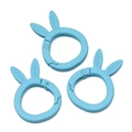 Light blue matte rabbit-ear spring rings for DIY keychain and bag accessories - Matte Blue