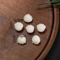 Creamy cat claw bodhi seed beads for DIY jewelry with precise size measurements - Style 03 (12.5*13mm/Aperture 1.5mm)