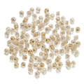 Detail of bullet-shaped silicone earring backs with gold metal core for DIY jewelry - 20 Pieces/Pack (4.5x5mm) / KC Gold