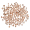 Close-up of rose gold silicone burger earring backs for comfortable DIY jewelry making - 20 Pieces/Pack (4.5x5mm) / Rose Gold